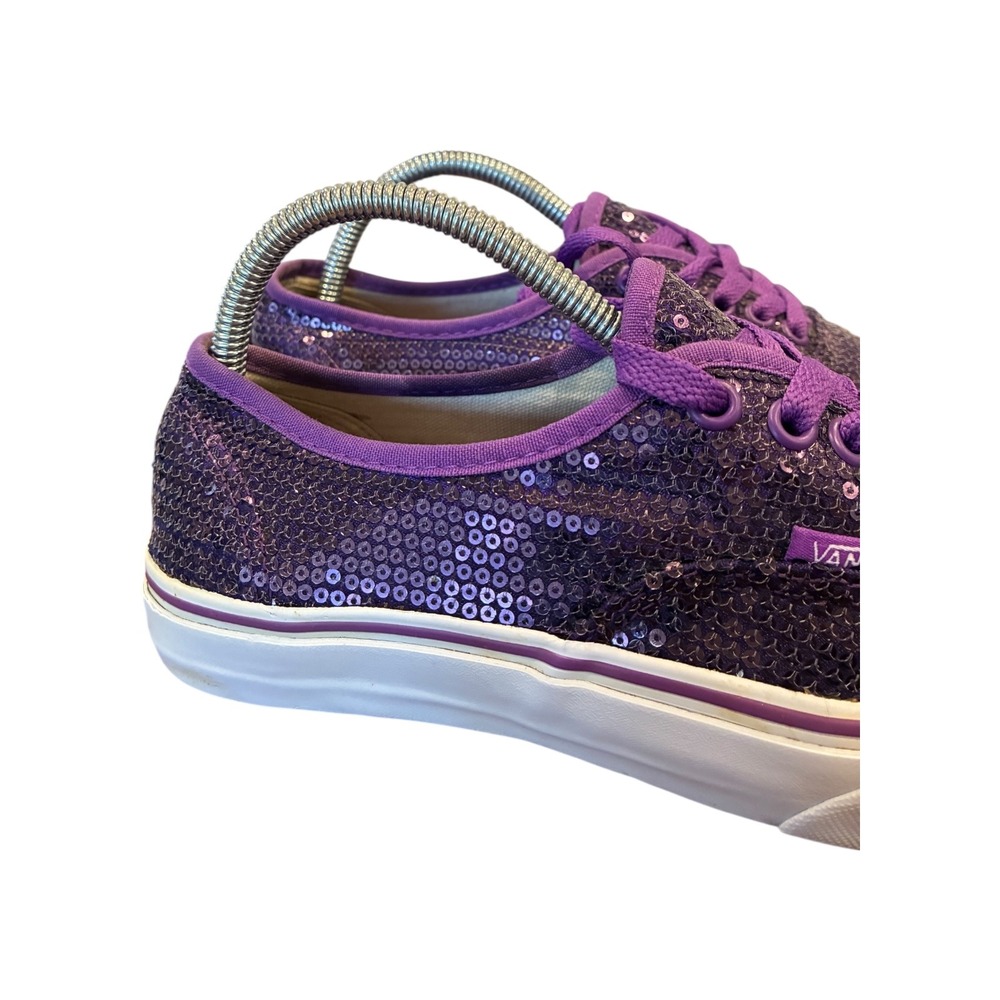 Vans Authentic Sequin Purple Lace Up Sneakers Women US‎ 8 Men US 6.5 - Picture 4 of 10